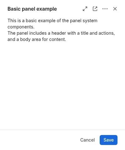 Panel from Atlassian Design System